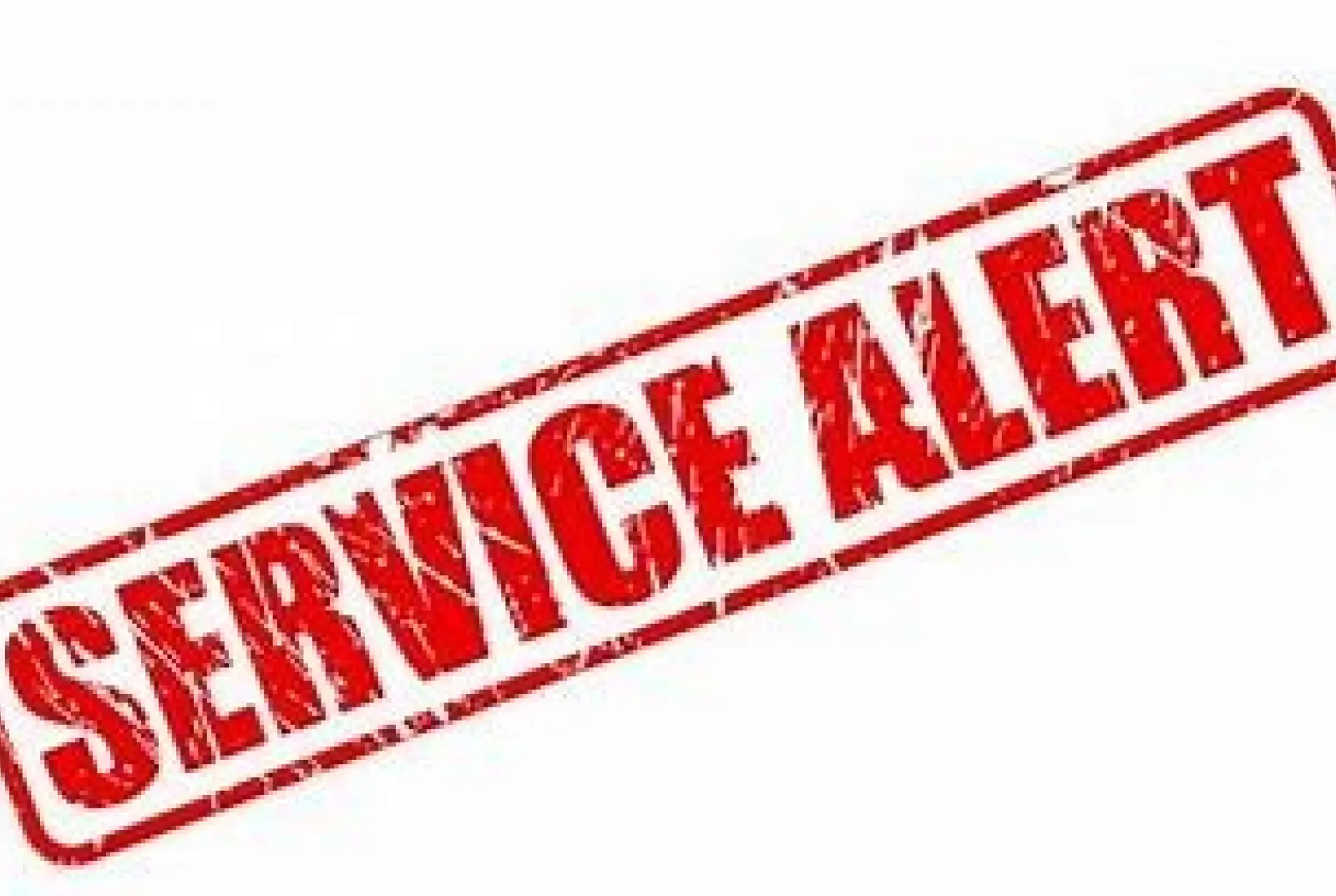 Red "Service Alert" stamped in bold letters.
